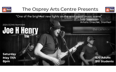 Joe H. Henry Trio, May 11, 2024 Osprey Arts Centre, Shelburne, NS
