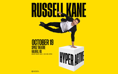 Russell Kane: Hyperactive Tour, October 19, 2025 Spatz Theatre<br><i>Citadel High School</i>, Halifax, NS