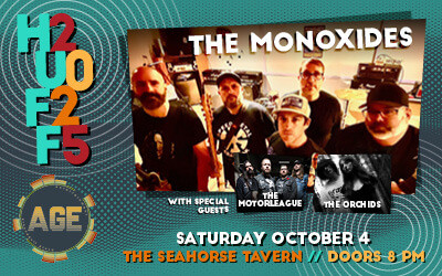 AGE & HUFF Presents: The Monoxides, The Motorleague & The Orchids , October 4, 20 Seahorse Tavern, Halifax, NS