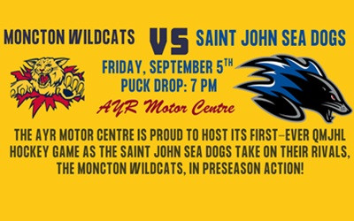 Moncton Wildcats vs Saint John Sea Dogs Preseason Game, September 5, 2025 AYR Motor Centre, Woodstock, NB