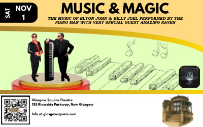 An Evening of Music & Magic - A Tribute to Elton John and Billy Joel, November 1, 2025 Glasgow Square Theatre, New Glasgow, NS