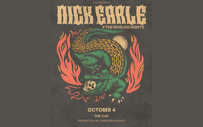 AGE presents: Nick Earle and the Reckless Hearts w/ special guests, October 4, 2025 The Cap, Fredericton, NB