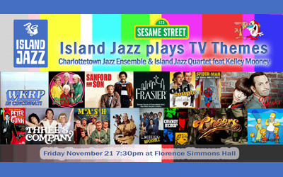 Island Jazz presents TV Music, November 21, 2025 Florence Simmons Performance Hall, Charlottetown, PE