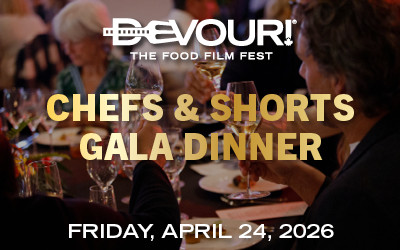 Devour! Chefs & Shorts Gala Fundraising Dinner, April 24, 2026 Devour! Studios, Wolfville, NS