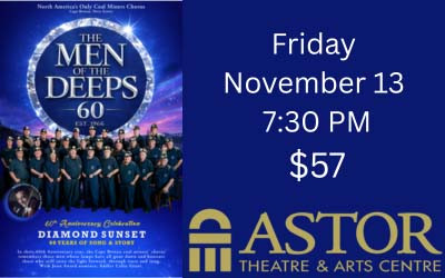 Men of the DEEPS @ 60 - DIAMOND SUNSET TOUR, November 13, 2026 The Astor Theatre, Liverpool, NS