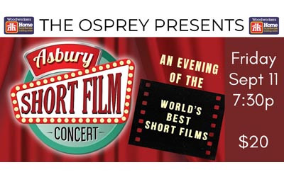 ASBURY SHORTS USA, An Evening of the World's Best Short Films, September 11, 2026 Osprey Arts Centre, Shelburne, NS