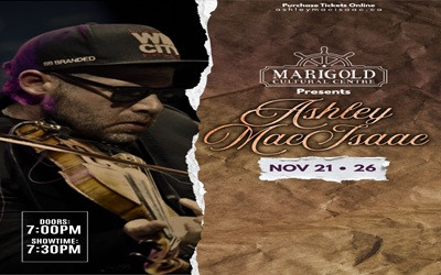 Ashley MacIsaac, November 22, 2026 Marigold Cultural Centre, Truro, NS