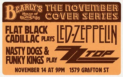 Led Zeppelin & ZZ Top Night!, November 14, 2026 Bearly's House of Blues, Halifax, NS
