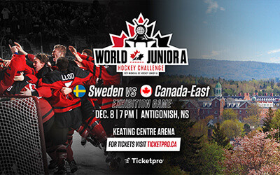 World Junior A Challenge - Exhibition Game, SWEDEN VS. CANADA EAST, December 8, 2023 Keating Centre, Antigonish, NS